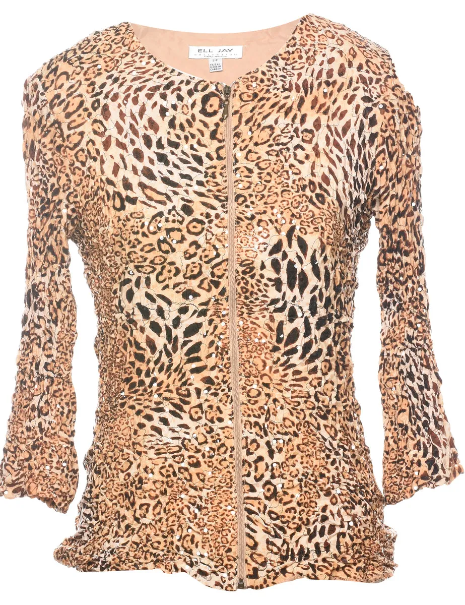 Animal Print Evening Jacket - S