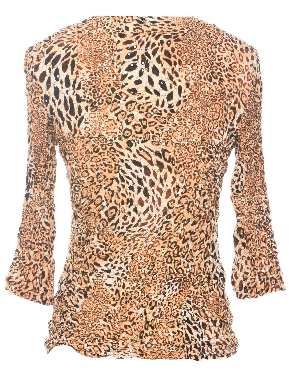 Animal Print Evening Jacket - S