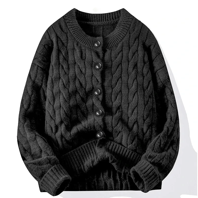 BRAIDED CABLE-KNIT CARDIGAN
