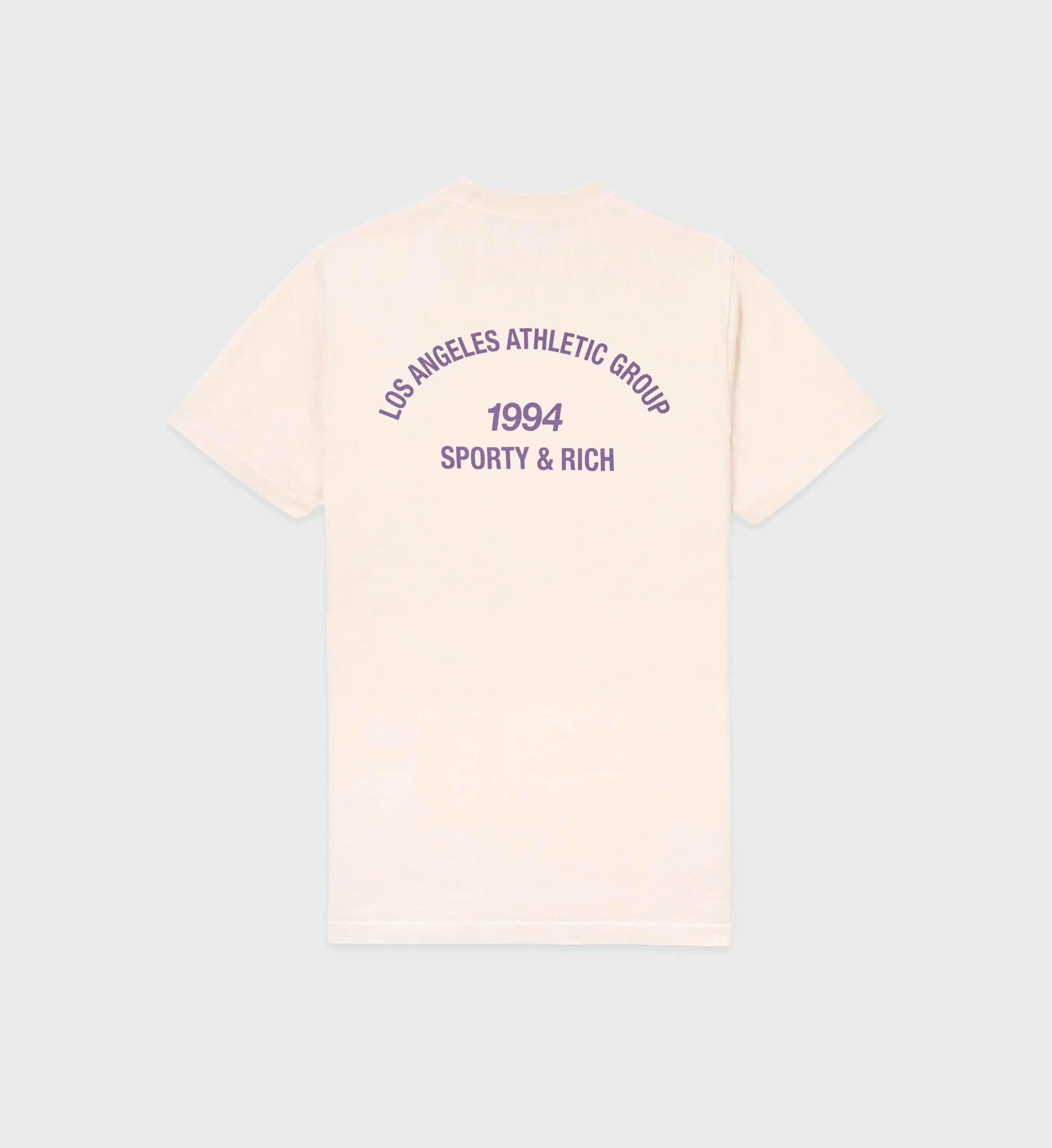 LA Athletic Group T-Shirt - Cream/Eggplant