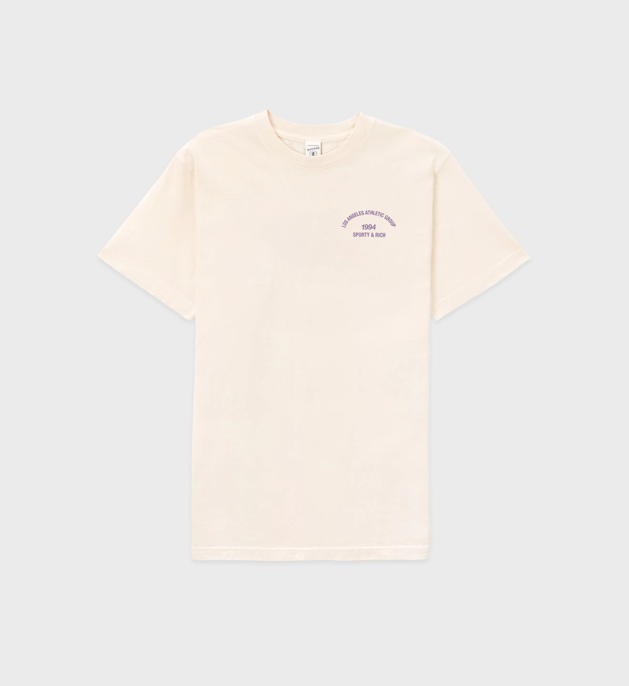 LA Athletic Group T-Shirt - Cream/Eggplant