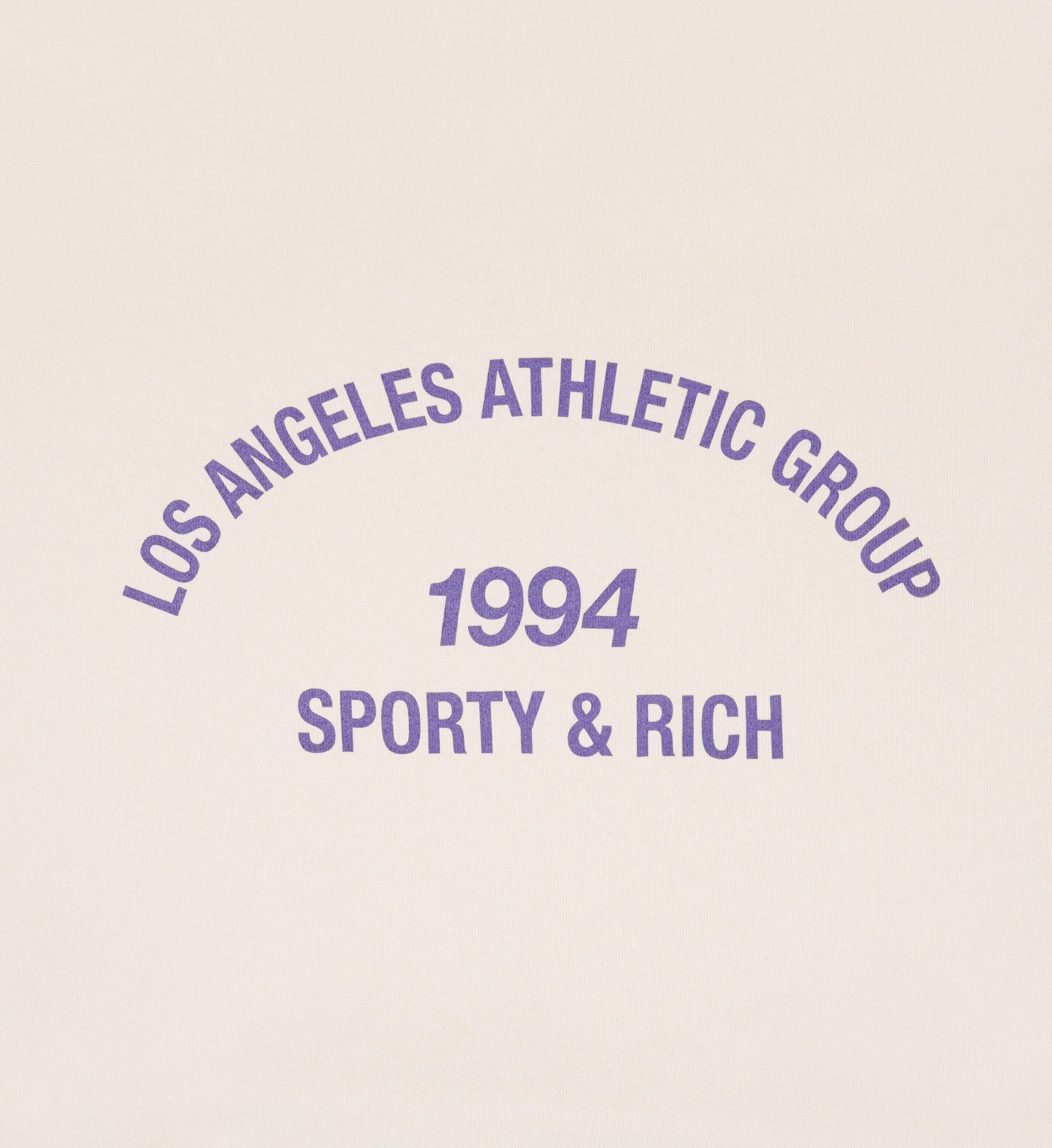 LA Athletic Group T-Shirt - Cream/Eggplant