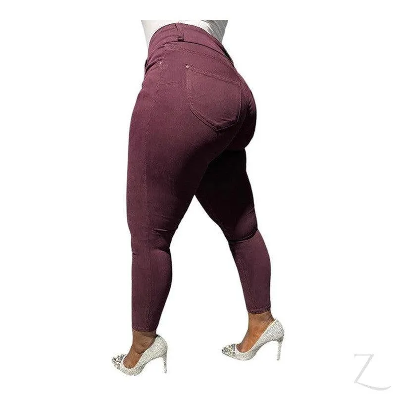 Ladies Super Skinny Super Stretchy Strong Denim Jeans | Plain | "Ibhuku"