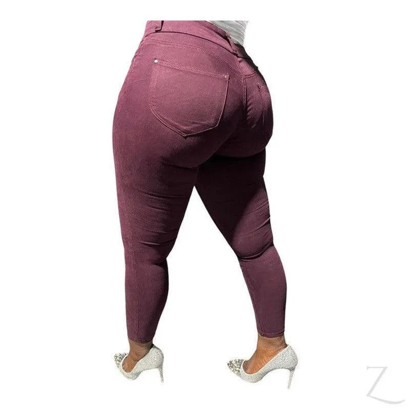Ladies Super Skinny Super Stretchy Strong Denim Jeans | Plain | "Ibhuku"