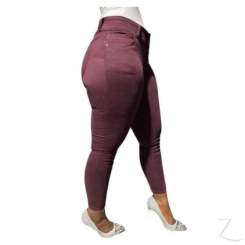 Ladies Super Skinny Super Stretchy Strong Denim Jeans | Plain | "Ibhuku"