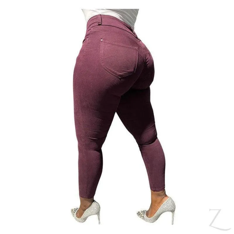 Ladies Super Skinny Super Stretchy Strong Denim Jeans | Plain | "Ibhuku"
