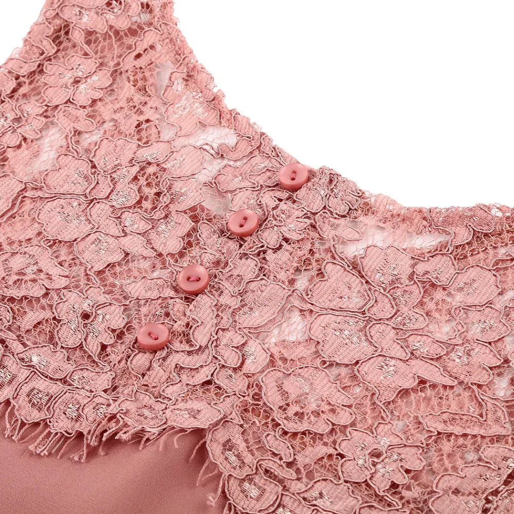 Office Floral Lace Chiffon Blouse Shirt Sleeveless Top Blouses
