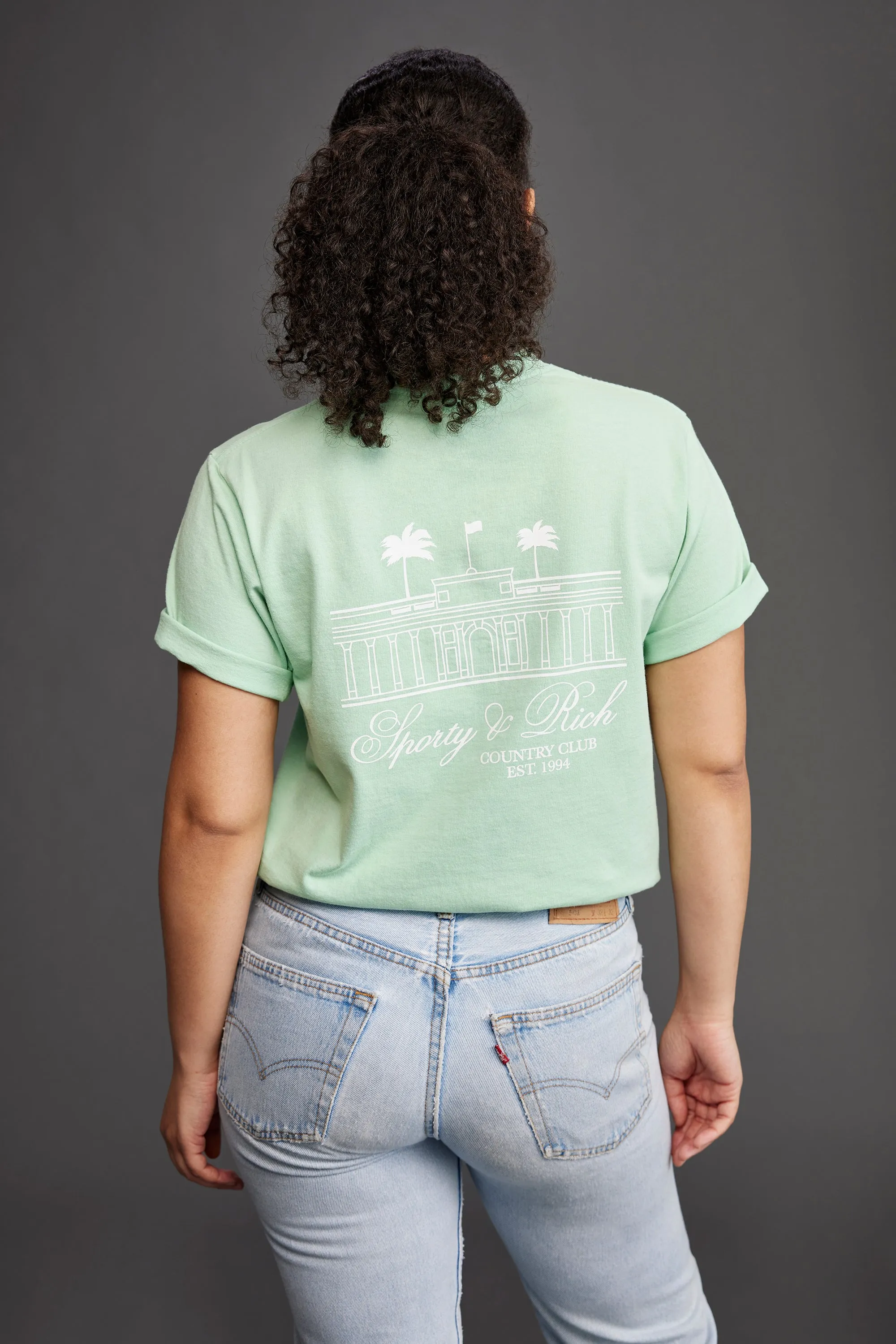 Villa T-Shirt - Jade/White