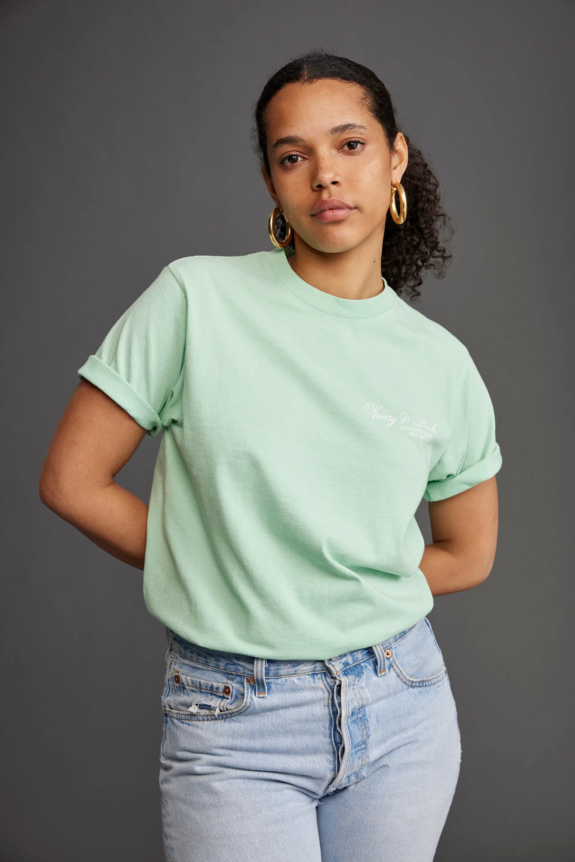 Villa T-Shirt - Jade/White